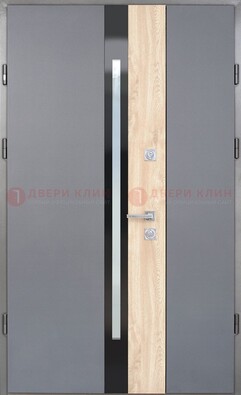 Полуторная металлическая дверь с МДФ ДМ-503